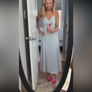 H&M Maxi Dress with Blue and White Stripes